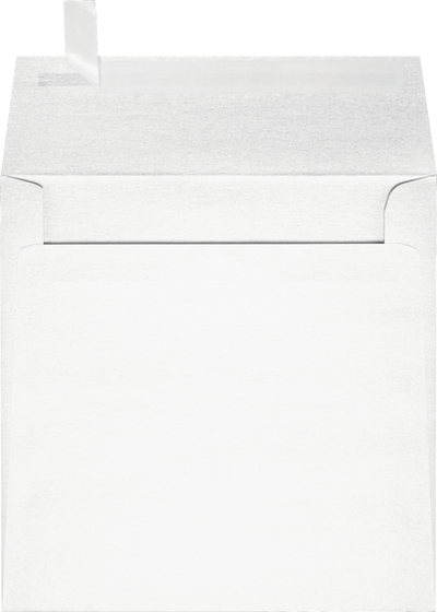 Crystal White Metallic 32lb 6 x 6 Square Envelopes with Peel & Seal