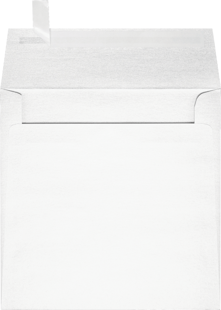 Crystal White Metallic 32lb 6 x 6 Square Envelopes with Peel & Seal
