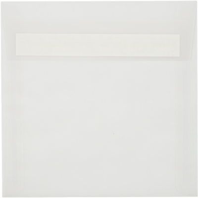 Clear Translucent 30lb 6 x 6 Square Envelopes with Peel & Seal