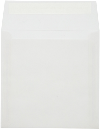 Clear Translucent 30lb 6 x 6 Square Envelopes with Peel & Seal