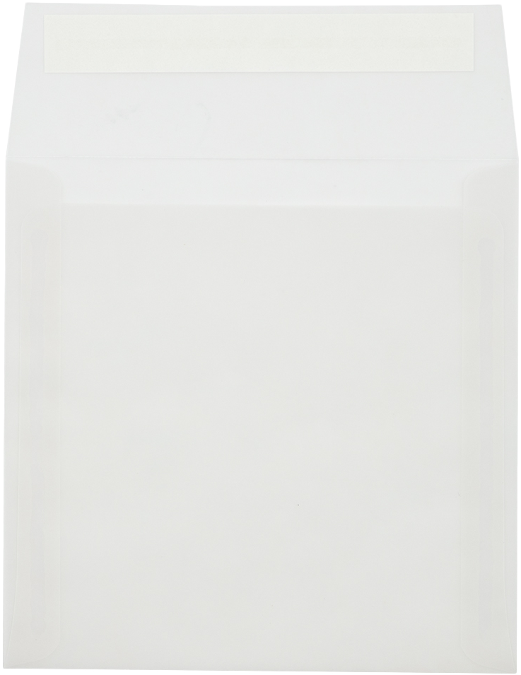 Clear Translucent 30lb 6 x 6 Square Envelopes with Peel & Seal