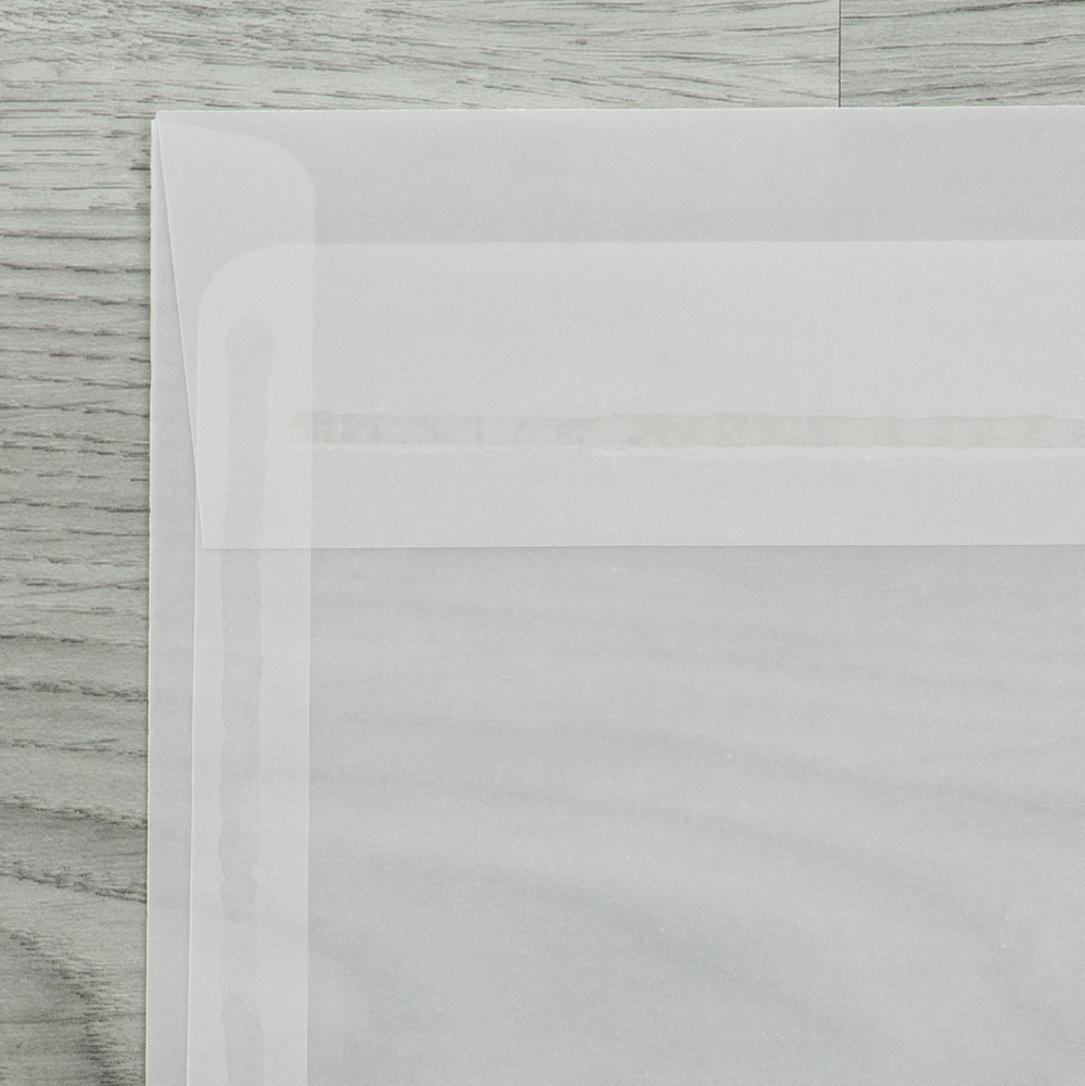 Clear Translucent 30lb 6 x 6 Square Envelopes with Peel & Seal
