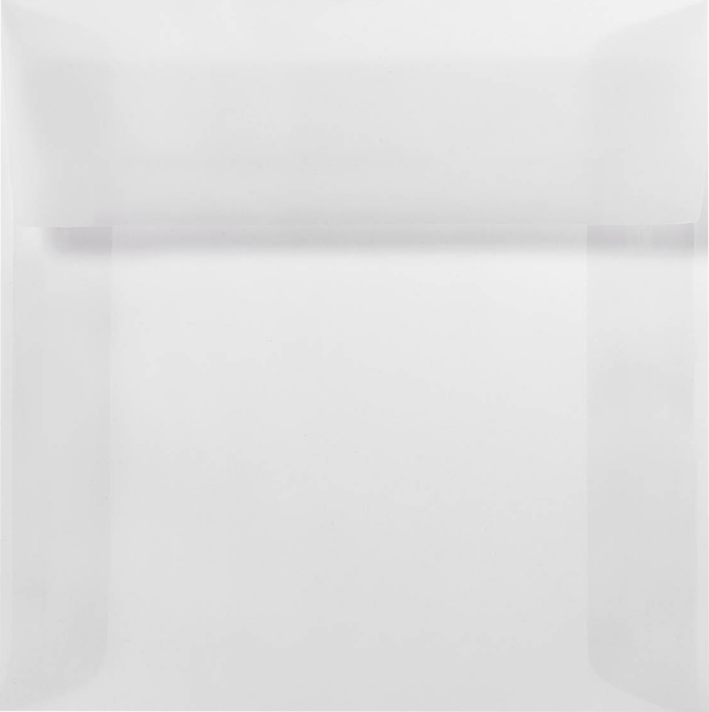 Clear Translucent 30lb 6 x 6 Square Envelopes with Peel & Seal