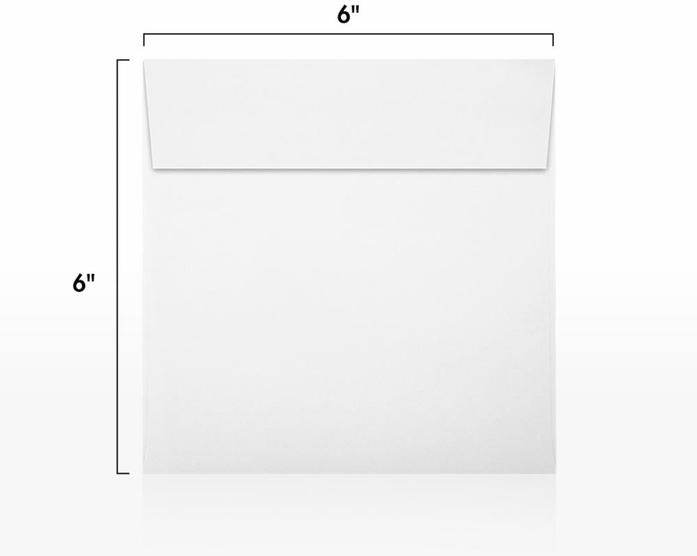 Premium White 32lb 6 x 6 Square Envelopes