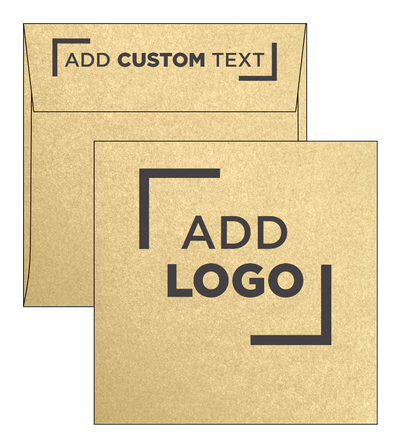 Light Gold Blonde Metallic 32lb 6 x 6 Square Envelopes with Peel & Seal