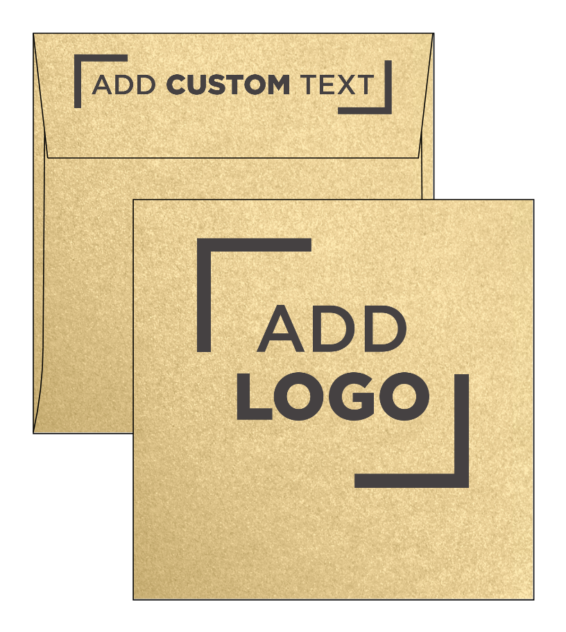 Light Gold Blonde Metallic 32lb 6 x 6 Square Envelopes with Peel & Seal
