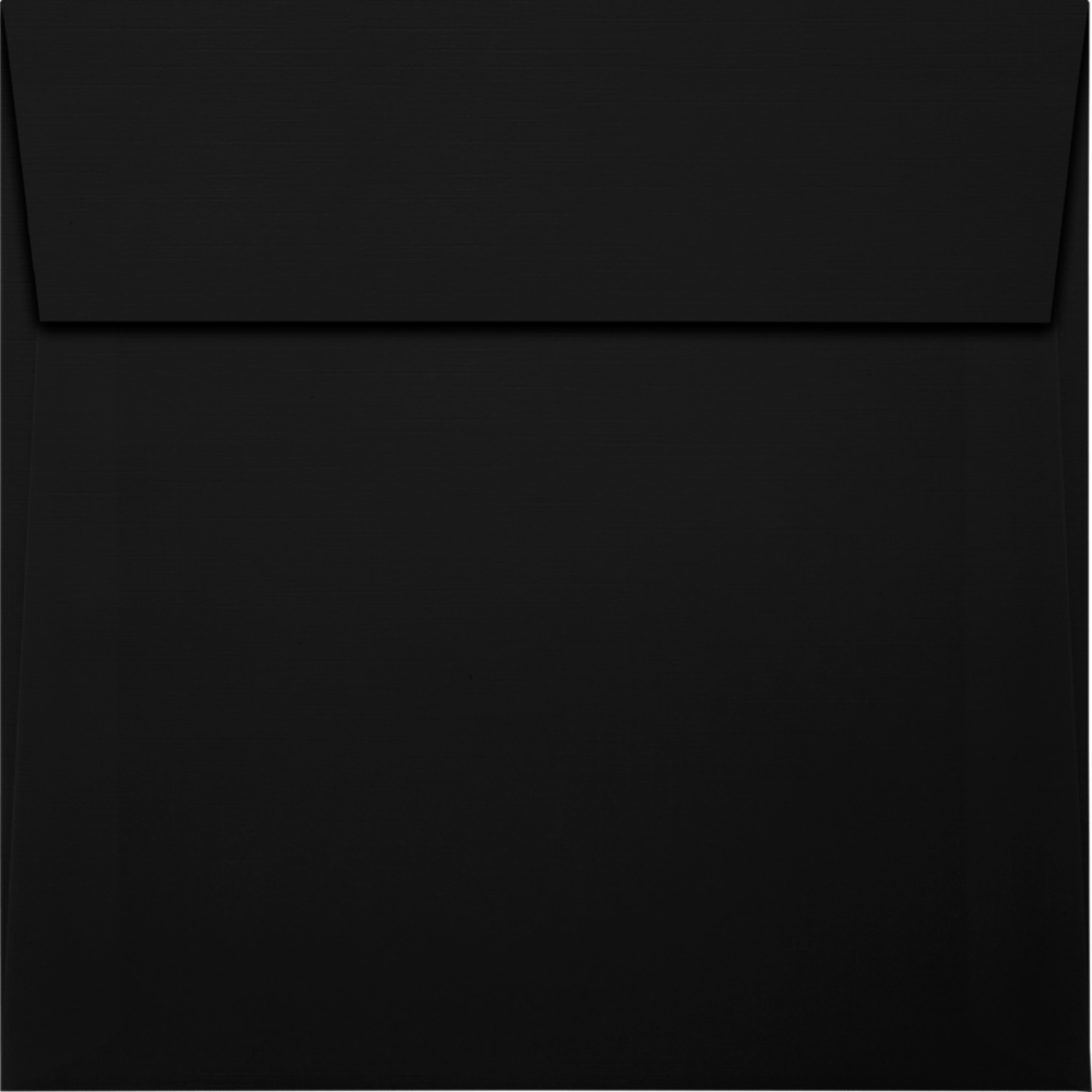 Black Linen 32lb 6 x 6 Square Envelopes with Peel & Seal