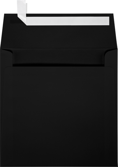 Black Linen 32lb 6 x 6 Square Envelopes with Peel & Seal