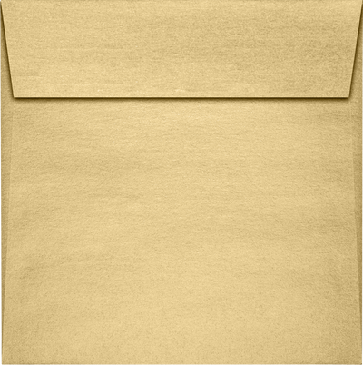 Light Gold Blonde Metallic 32lb 6 x 6 Square Envelopes with Peel & Seal