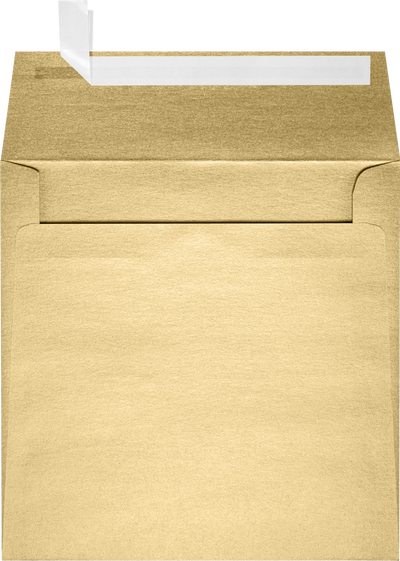 Light Gold Blonde Metallic 32lb 6 x 6 Square Envelopes with Peel & Seal