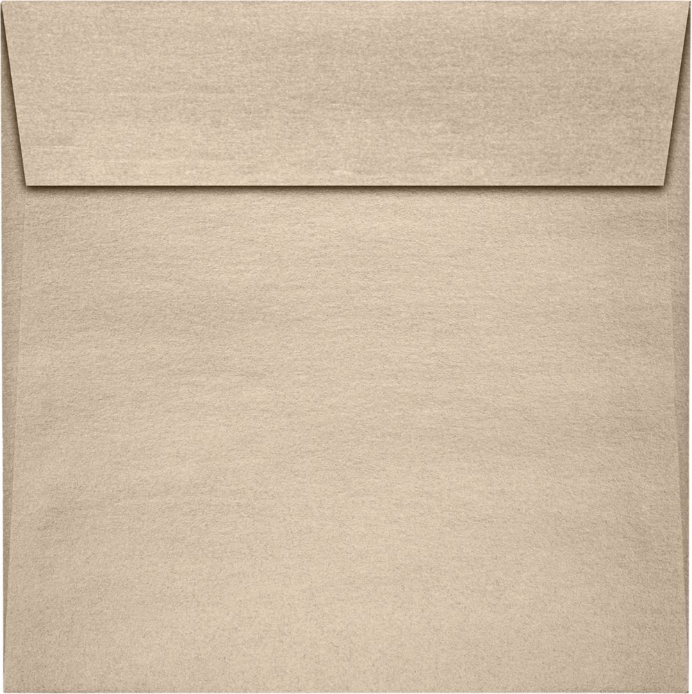 Light Brown Taupe Metallic 32lb 6 x 6 Square Envelopes with Peel & Seal