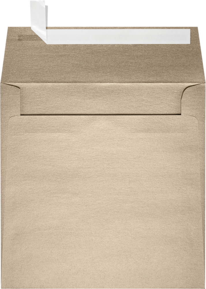 Light Brown Taupe Metallic 32lb 6 x 6 Square Envelopes with Peel & Seal