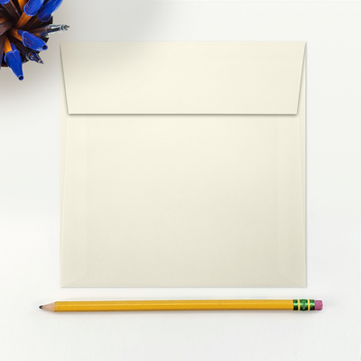 Natural Linen 32lb 6 x 6 Square Envelopes with Peel & Seal