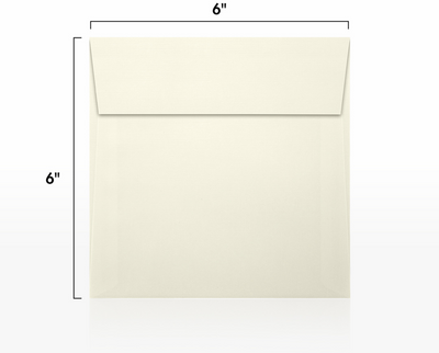 Natural Linen 32lb 6 x 6 Square Envelopes with Peel & Seal