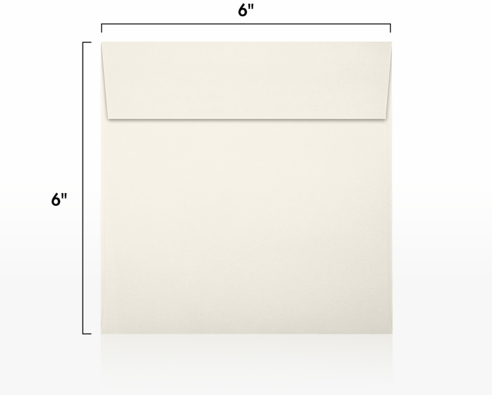 Natural Recycled 32lb 6 x 6 Square Envelopes with Peel & Seal
