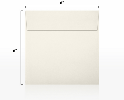 Natural Recycled 32lb 6 x 6 Square Envelopes with Peel & Seal