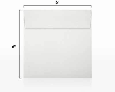 Natural 100% Cotton 32lb 6 x 6 Square Envelopes with Peel & Seal