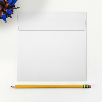 White Recycled 32lb 6 x 6 Square Envelopes with Peel & Seal