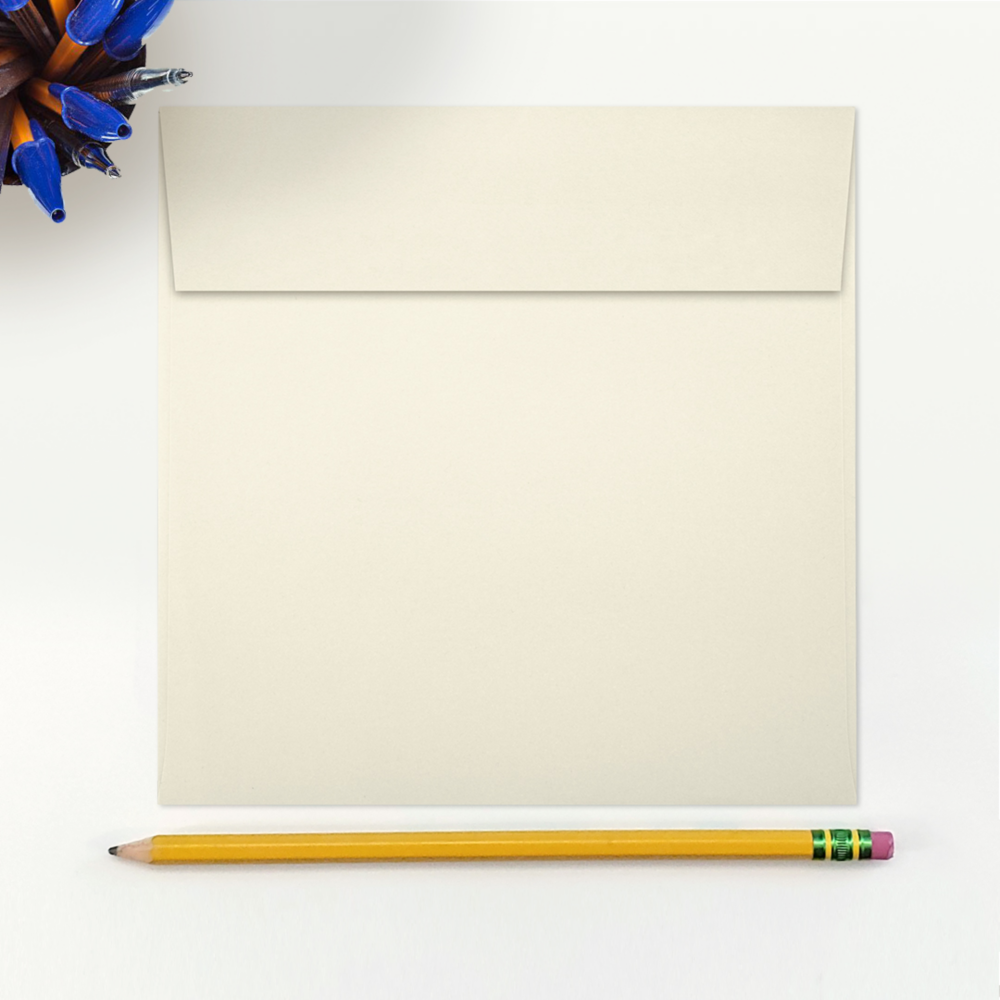 Natural 28lb Cougar 6 1/4 x 6 1/4 Square Premium Envelopes with Peel & Seal