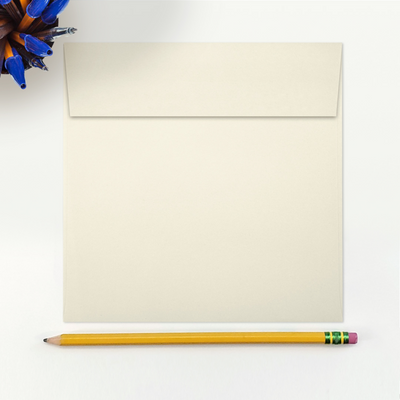 Natural 28lb Cougar 6 1/4 x 6 1/4 Square Premium Envelopes with Peel & Seal