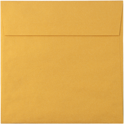 Gold Metallic 32lb 6 1/4 x 6 1/4 Square Envelopes with Peel & Seal