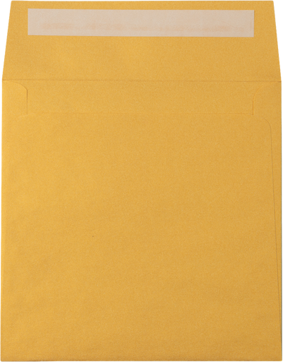 Gold Metallic 32lb 6 1/4 x 6 1/4 Square Envelopes with Peel & Seal