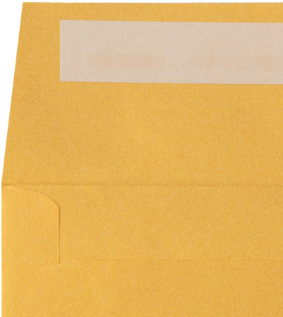Gold Metallic 32lb 6 1/4 x 6 1/4 Square Envelopes with Peel & Seal