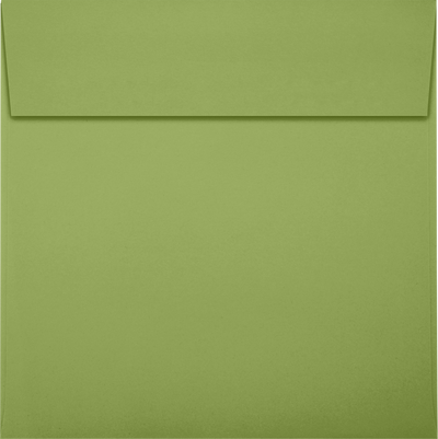 Olive Green 28lb 6 1/4 x 6 1/4 Square Envelopes with Peel & Seal