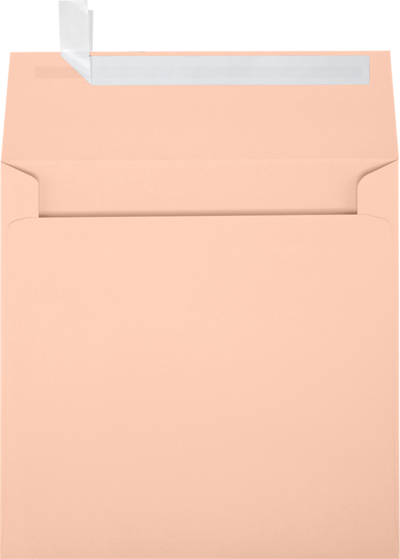 Blush Pink 32lb 6 1/4 x 6 1/4 Square Envelopes with Peel & Seal