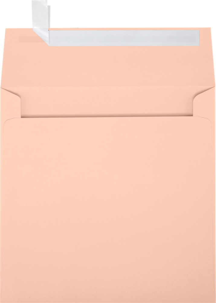 Blush Pink 32lb 6 1/4 x 6 1/4 Square Envelopes with Peel & Seal