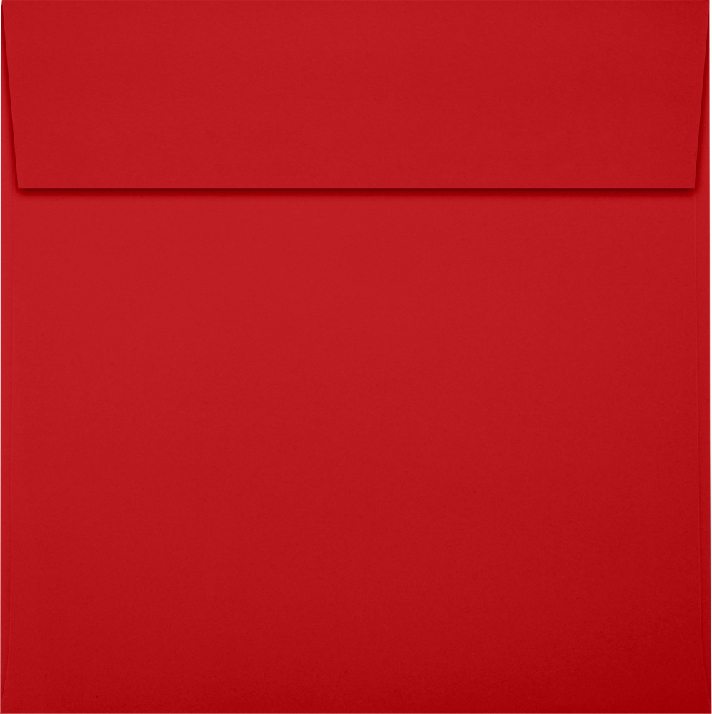 Red 24lb 6 1/4 x 6 1/4 Square Envelopes with Peel & Seal
