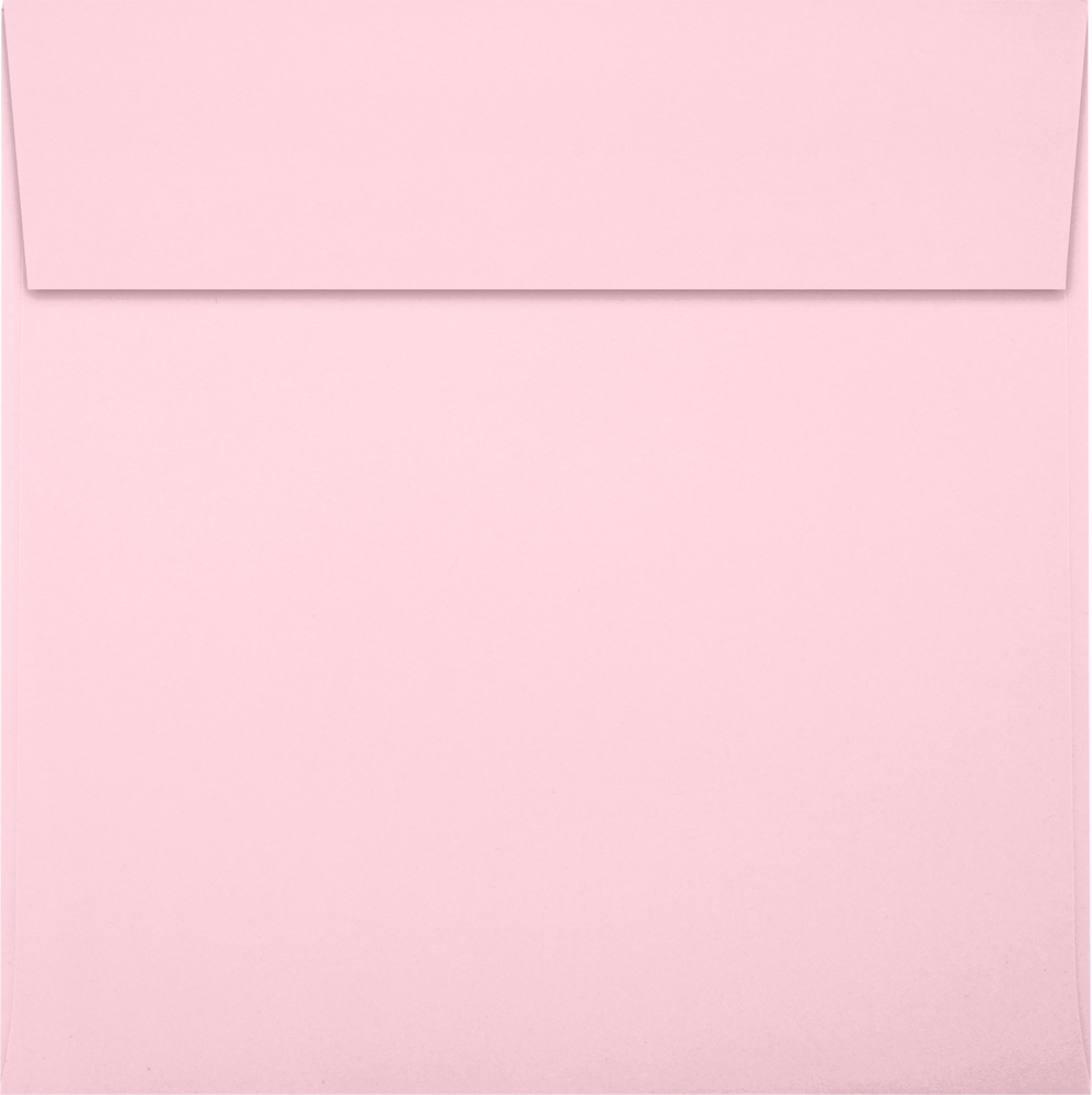 Baby Candy Pink 32lb 6 1/4 x 6 1/4 Square Envelopes with Peel & Seal