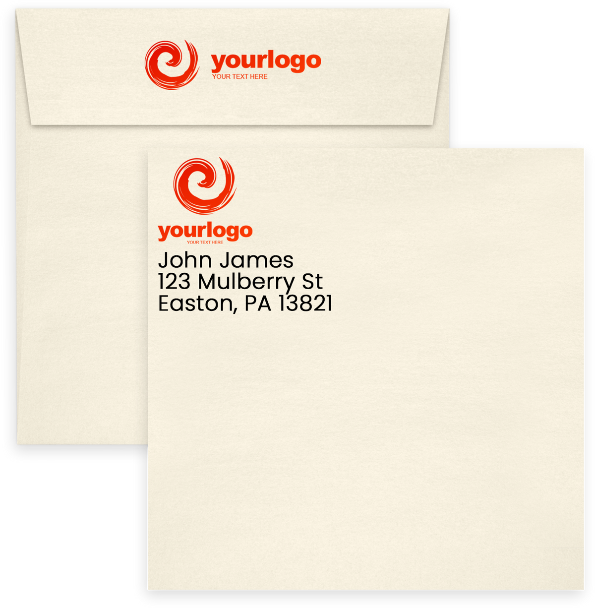 Champagne Ivory Metallic 32lb 6 1/4 x 6 1/4 Square Envelopes with Peel & Seal