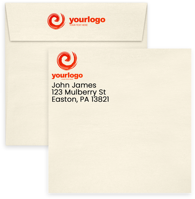 Champagne Ivory Metallic 32lb 6 1/4 x 6 1/4 Square Envelopes with Peel & Seal