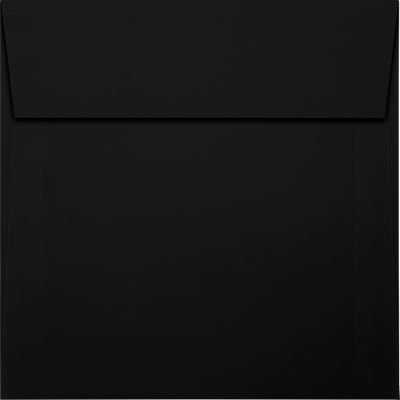 Black Linen 32lb 6 1/4 x 6 1/4 Square Envelopes with Peel & Seal