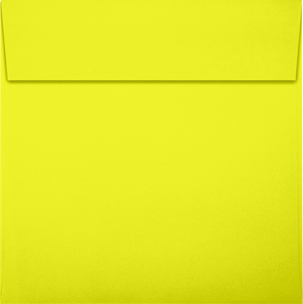Citrus Yellow 32lb 6 1/4 x 6 1/4 Square Envelopes with Peel & Seal