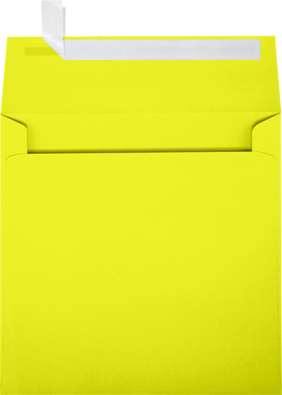 Citrus Yellow 32lb 6 1/4 x 6 1/4 Square Envelopes with Peel & Seal