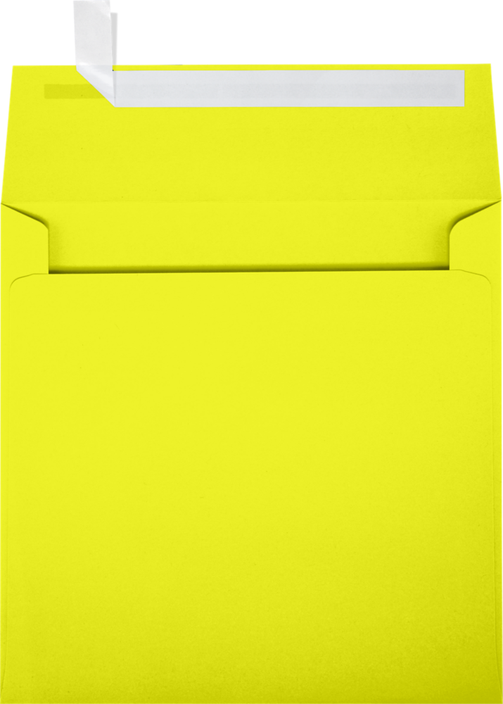 Citrus Yellow 32lb 6 1/4 x 6 1/4 Square Envelopes with Peel & Seal