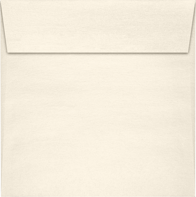 Champagne Ivory Metallic 32lb 6 1/4 x 6 1/4 Square Envelopes with Peel & Seal