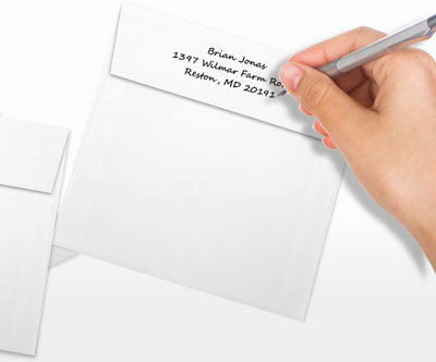 White Linen 32lb 6 1/4 x 6 1/4 Square Envelopes with Peel & Seal