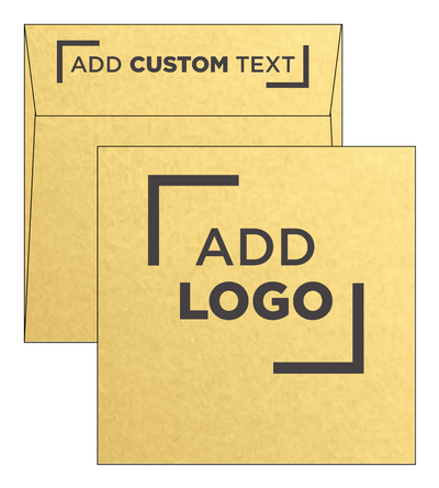 Gold Metallic 32lb 6 1/2 x 6 1/2 Square Envelopes with Peel & Seal