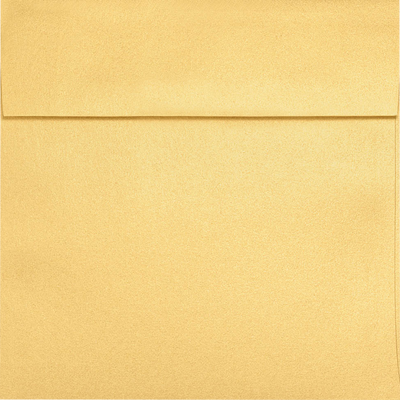 Gold Metallic 32lb 6 1/2 x 6 1/2 Square Envelopes with Peel & Seal
