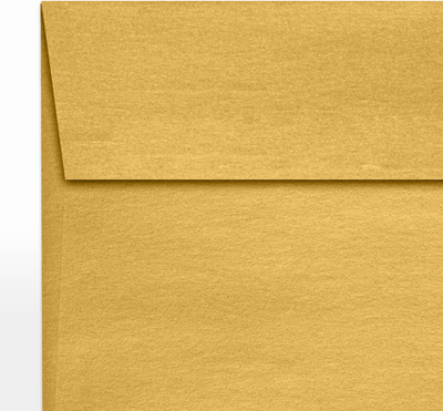 Gold Metallic 32lb 6 1/2 x 6 1/2 Square Envelopes with Peel & Seal