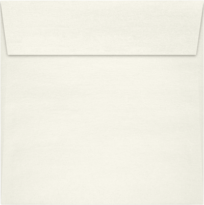 White Quartz Metallic 32lb 6 1/2 x 6 1/2 Square Envelopes with Peel & Seal