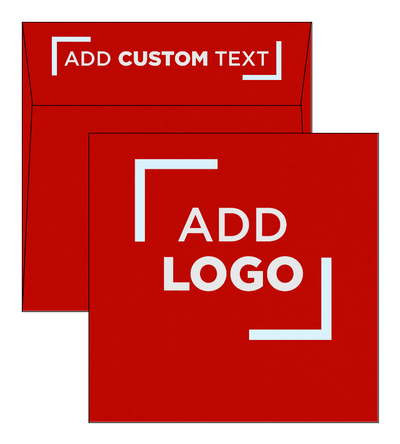 Red 24lb 6 1/2 x 6 1/2 Square Envelopes with Peel & Seal