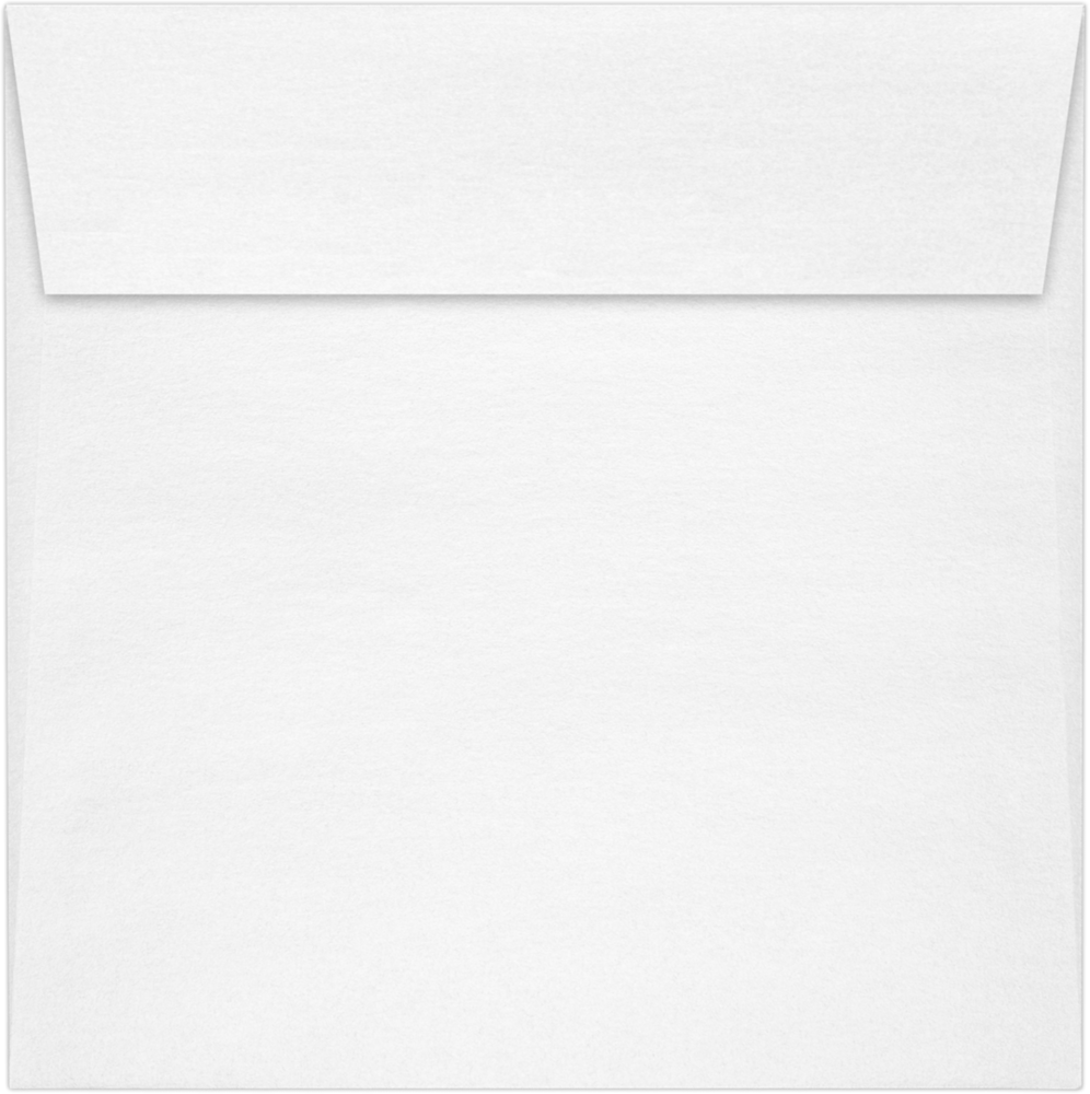 Crystal White Metallic 32lb 6 1/2 x 6 1/2 Square Envelopes with Peel & Seal