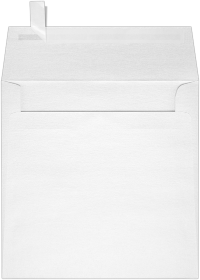 Crystal White Metallic 32lb 6 1/2 x 6 1/2 Square Envelopes with Peel & Seal
