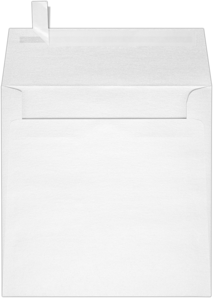 Crystal White Metallic 32lb 6 1/2 x 6 1/2 Square Envelopes with Peel & Seal