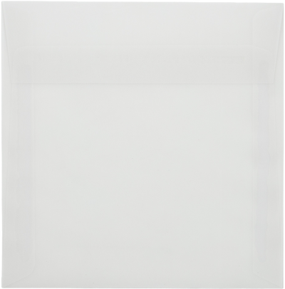 Clear Translucent 30lb 6 1/2 x 6 1/2 Square Envelopes with Peel & Seal