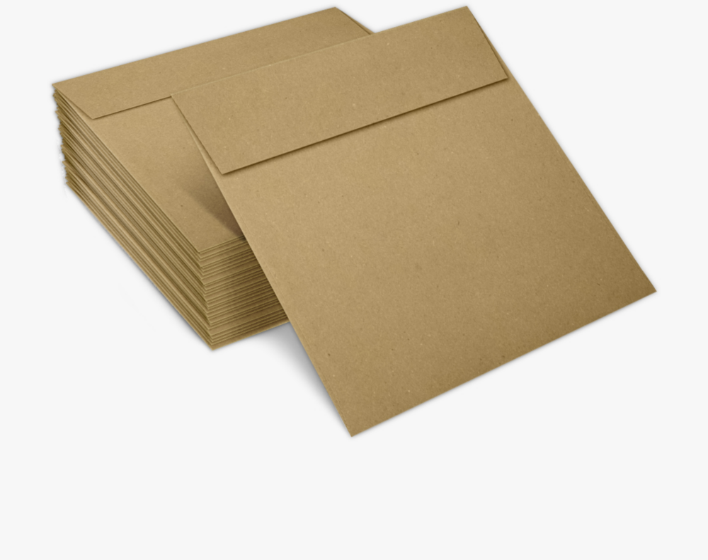 Grocery Bag 28lb 6 1/2 x 6 1/2 Square Envelopes with Peel & Seal